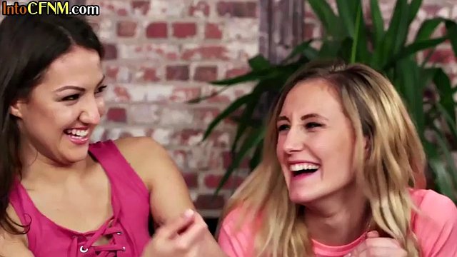 Classy CFNM babes sucking off black roommate