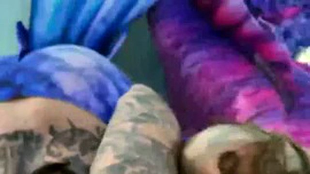 Blonde slut Viking Barbie's solo show