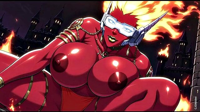 Fire element demon sexy pose (Ai animation)
