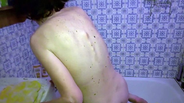 bathroom footage with naked grandma and teen lesbian