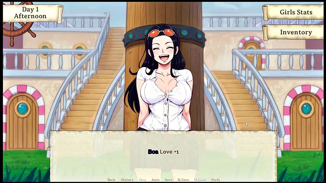 Lusty Buccaneers Parody Hentai Game Ep.1 Nami is exposing her naked body at night !