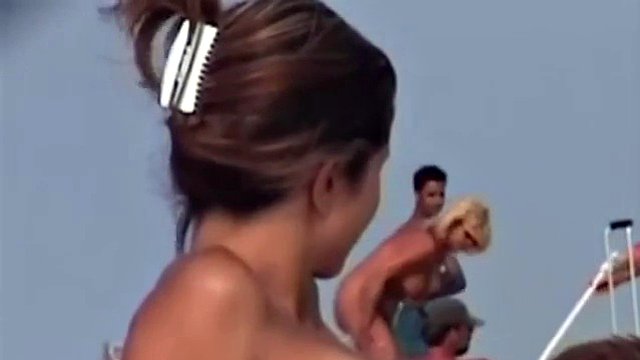 voyeur video of a beautiful naked brunette