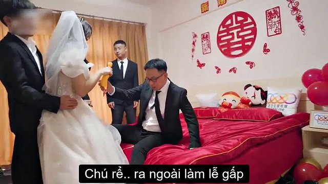 The bride drinks her husband, is broken down on the wedding day - Sex Vietsub