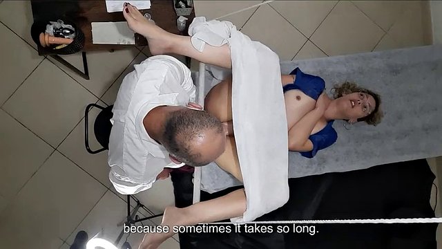 Patient goes to the gynecologist but gets horny and cums in her