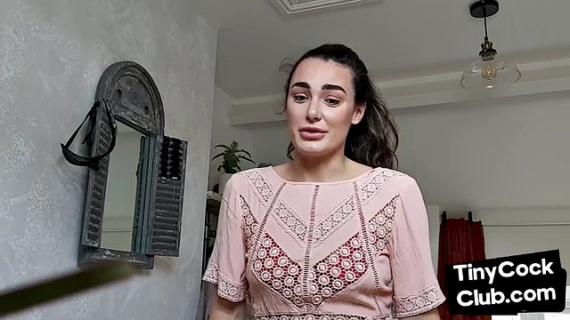 Solo amateur dominatrix humiliates guy with small dick