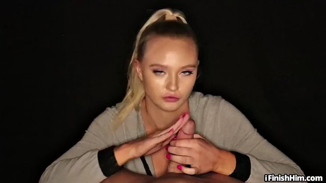 CFNM POV blowjob babe very soft talking dirty and sucking cock