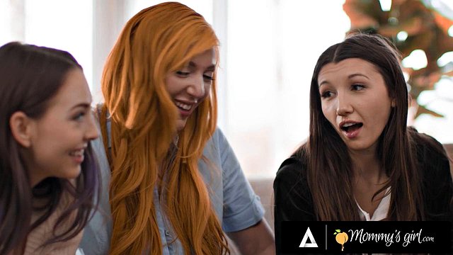MILF Lauren Phillips Fingers Teen Lily Larimar and Her Bestie in Threesome While Puzzling