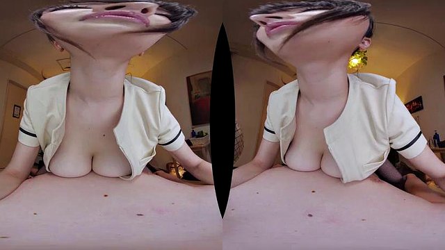 095-1: Cowgirl, Handjob und japanischer VR-Porno