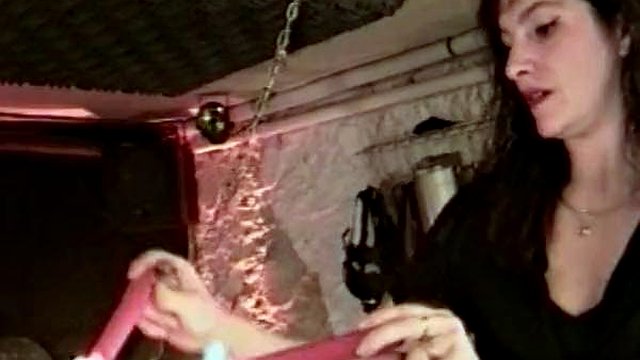 Horny French sluts enjoying BDSM orgy action