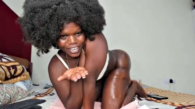 Ebony BBW Teasing and Walking Around Butt Naked