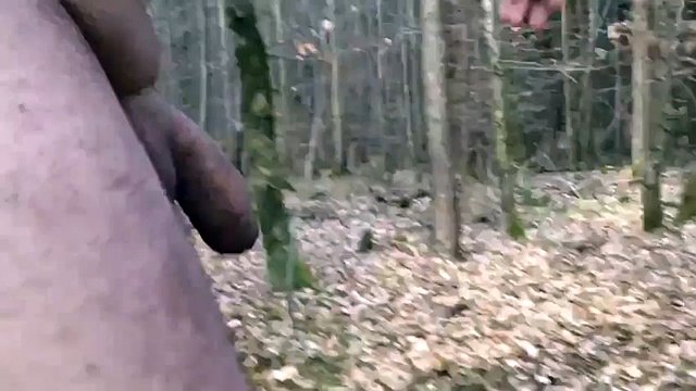 naked in the forest