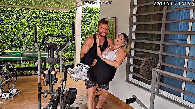 Busty Blonde Tatiana Alvarez Pounds Fitness Trainer Brian Evans