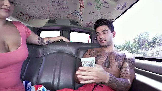 Str8 tattooed stud fucks muscular hunk in a bus 4 facial