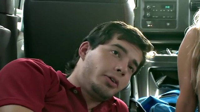 Picked up hairy str8 stud cums on gay chests in van