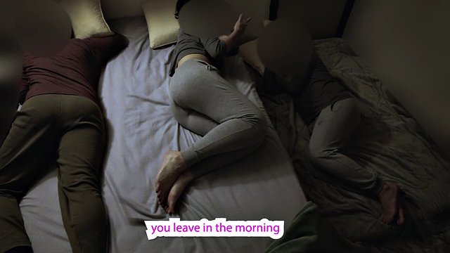 "Branquinha" fucks her husband's cousin in the couple's bed