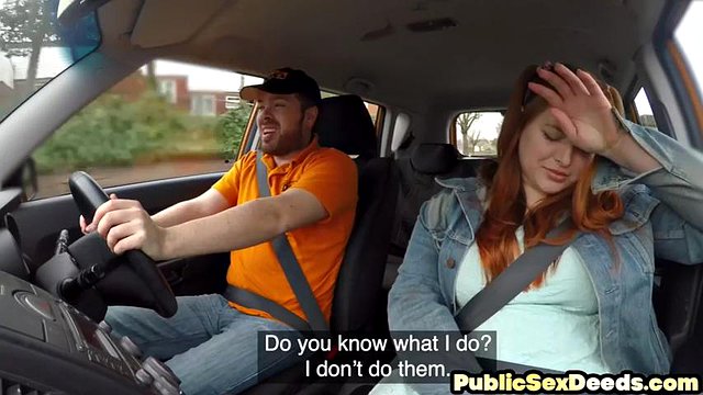 bigass learner driver doggystyled in car