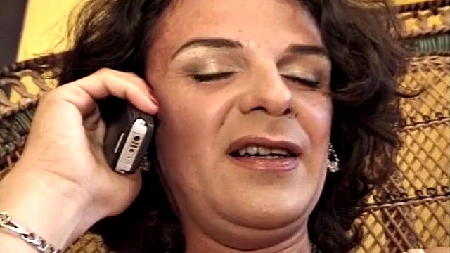 Blonde French MILF fucked hard by horny shemale