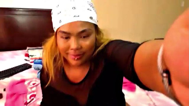 Fat Ass South African sucking and riding dildo
