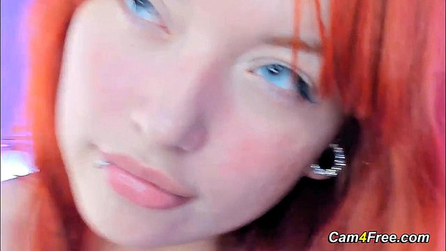 Thick Ass Redhead Teases With Her Fuck Machine