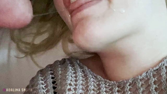 Stepbrother Casually Watching Porn And Cum In Stepsisters Mouth