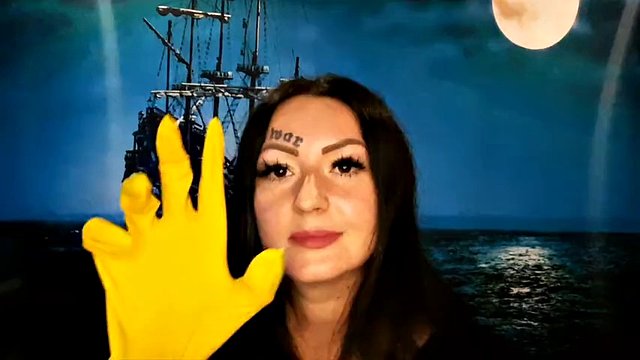 Yellow rubber gloves for fisting. Do you want to feel them in yourself? Dominatrix Nika and glove fetish