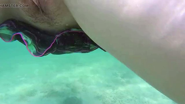 Underwater creampie and pee