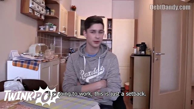 Unexperienced Twink Buried in Massive Debt Kneels for Brutal Bareback Anal Ride and Rough