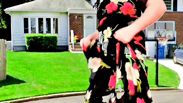 Big White Sissy Ass Crossdresser Slut Twink Gay Fem Boy Lady Boy Emo Style Flowered Sexy Dress