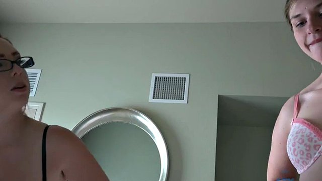 Two friends (Mary Jane Mayhem and Lara Brooks) share your dick in POV, give blowjob, footjob and ride it