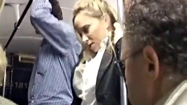 blond groped to multiple orgasm on bus & fucked