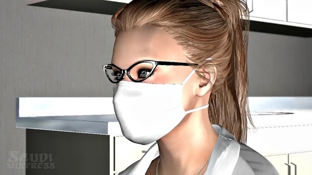 animated gloved nurse