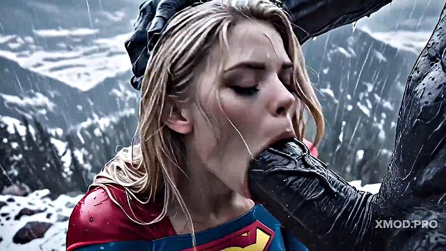 Horny Long-Haired Superwoman Takes Rough Anal Pounding
