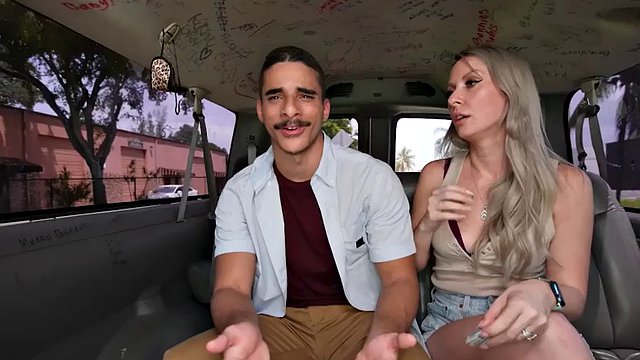 Straight amateur stud fucks tiedup gay in public outdoor van