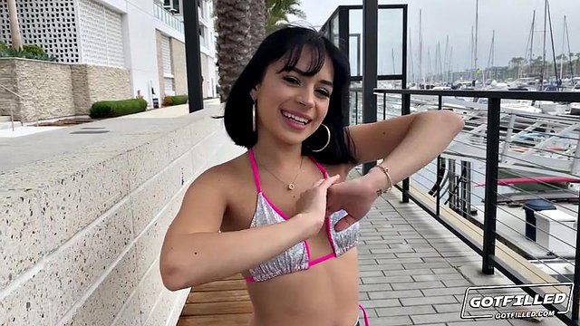 Aria Returns For A Cum Filling