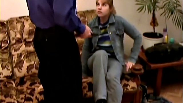 Old floppy guy fucks a beautiful teen bitch