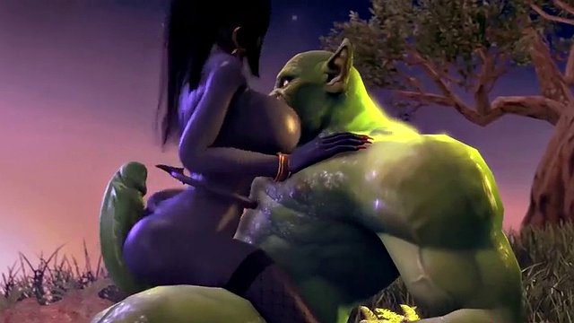 anime horny draenei with huge nice booty fuck in all poses