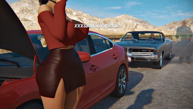 ▹ While BF Fixes the Engine, GF Gets Creampied in the Mid of Nowhere by BBC Mechanic