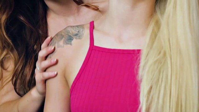 cute tenderly playing with pussy of her graceful  girlfriend