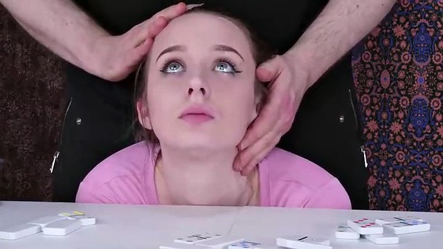 face fucking dominoes, with face slapping and ass eating