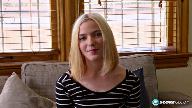 Blonde Maddie Winters Stripteases Before Masturbation Solo