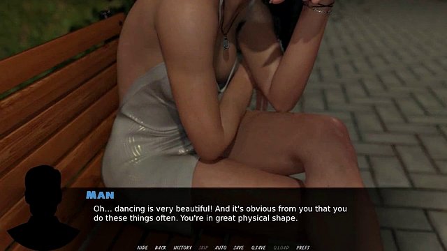 Exciting Games: Cuckold Husband Watches His Hot Wife Fingered and Jerking Off Older Guy on Park Bench Ep 37
