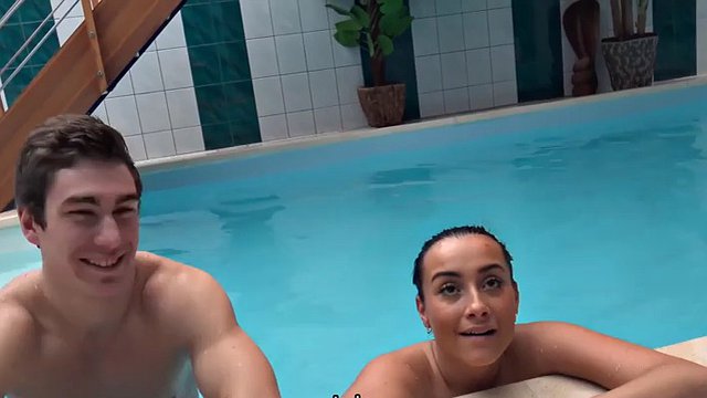HUNT4K. Swimming pool is a nice place for guy to fuck boys GF for cash
