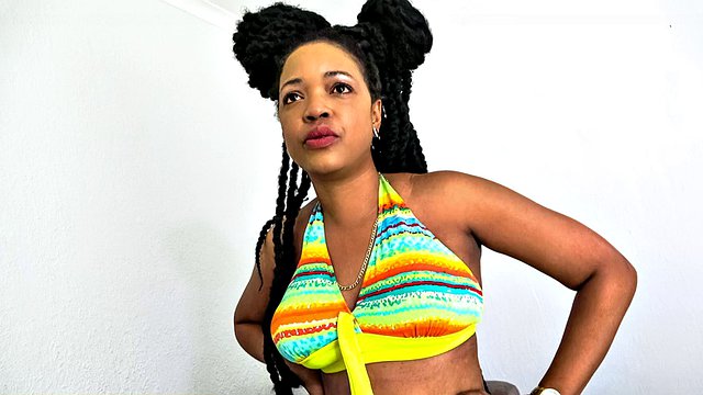 African Casting - Curvy Afro slut skillfully eats an agent with a big dick