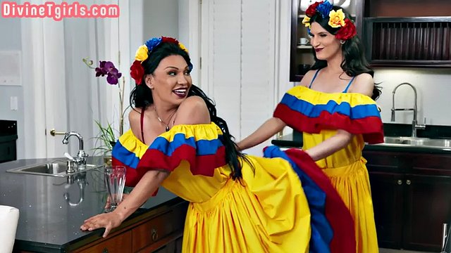 Spanish mature TS gets fucked by TS GF after a Latin party
