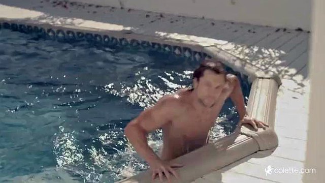 nice threesome by the pool: Blowjob, Doggy & Missonary Porn