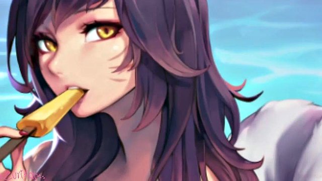 Paiur Island Pt. 2 JOI League of Legends Hentai Anime Ahri 剎 LoL [Zuricat]