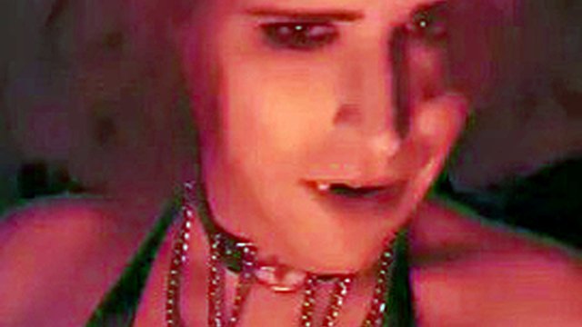 Vampire smoking seductively