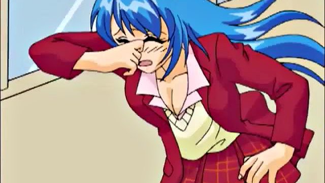Busty hentai teen schoolgirl fucks the teacher