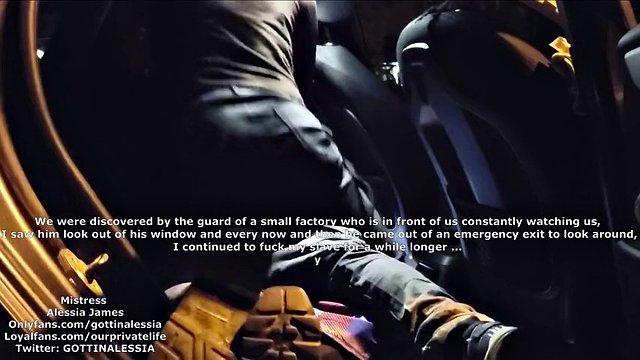 BEAUTIFUL FUCKING IN THE CAR WHILE WORKER WATCHES (STRAP-ON)