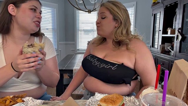 Bbw belly stuffing